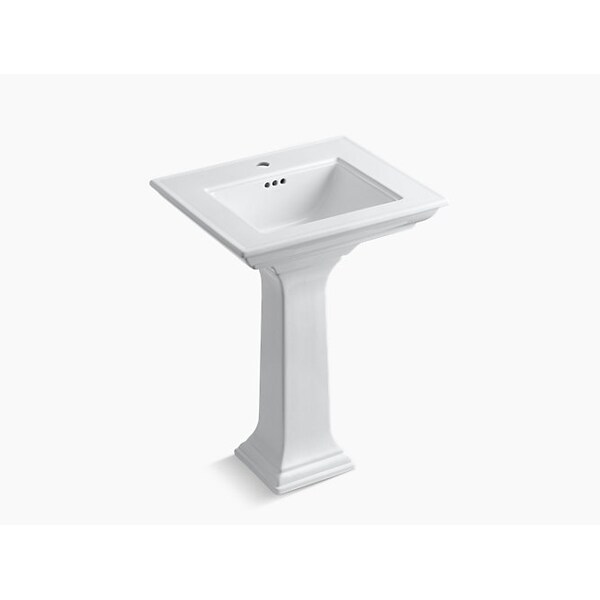 Stately 24 Pedestal Bathroom Sink W/ Single Faucet Hole